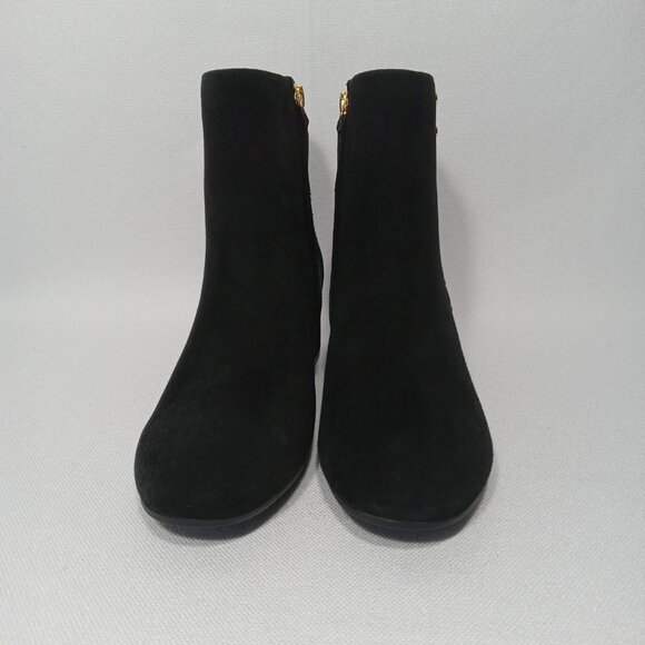 LAUREN RALPH LAUREN Wharton Black Suede Leather Ankle Boot Womens Size 5 - Picture 4 of 16